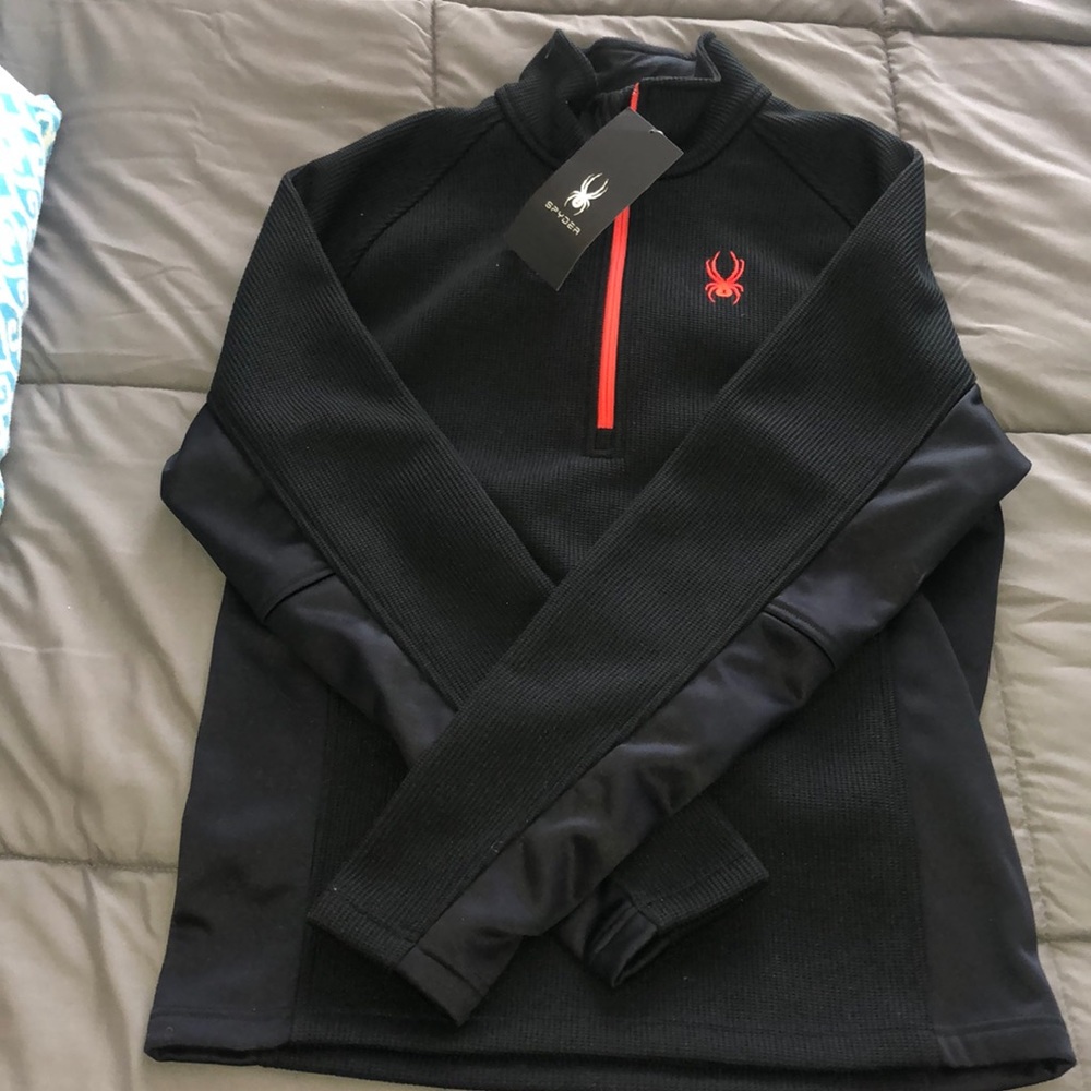 Black 3/4 zip male pull over